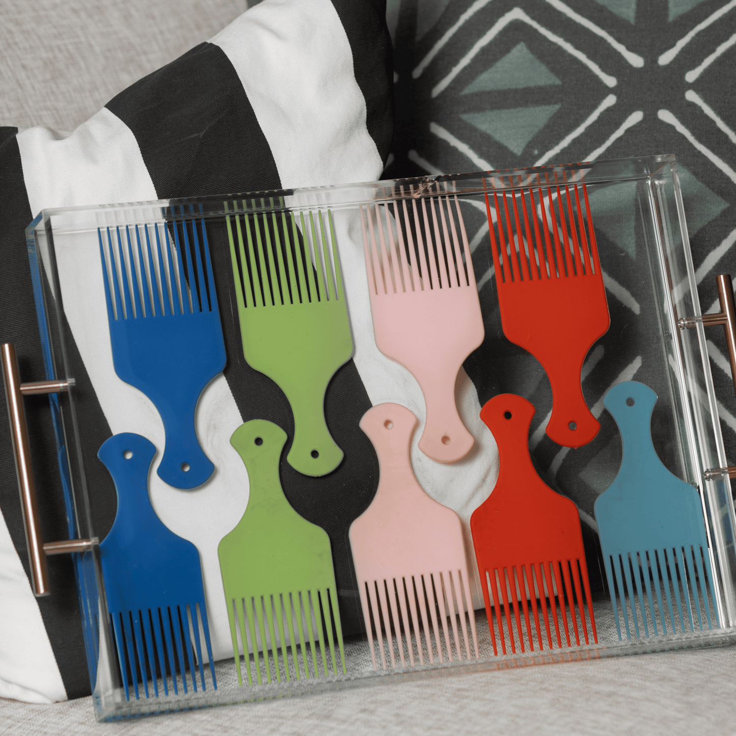 "Around The Way" Collection Afro Pick Tray