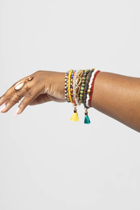 Colorful Beaded Stack Bracelet Set